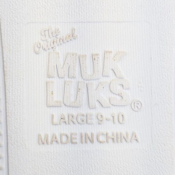 Muk Luks Adjustable Slide Slippers - Size Large (9-10) - Picture 11 of 11